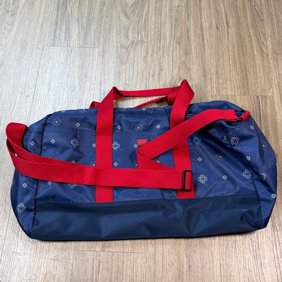Stylish Navy and Red Unisex Duffel Bag - Picture 13 of 13